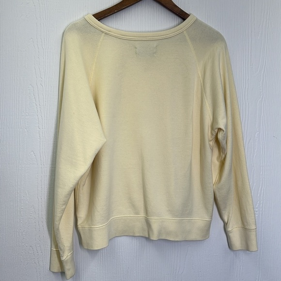 EVERLANE - Light Yellow Lightweight Long Sleeve Crewneck Sweatshirt Size Large - Picture 8 of 8